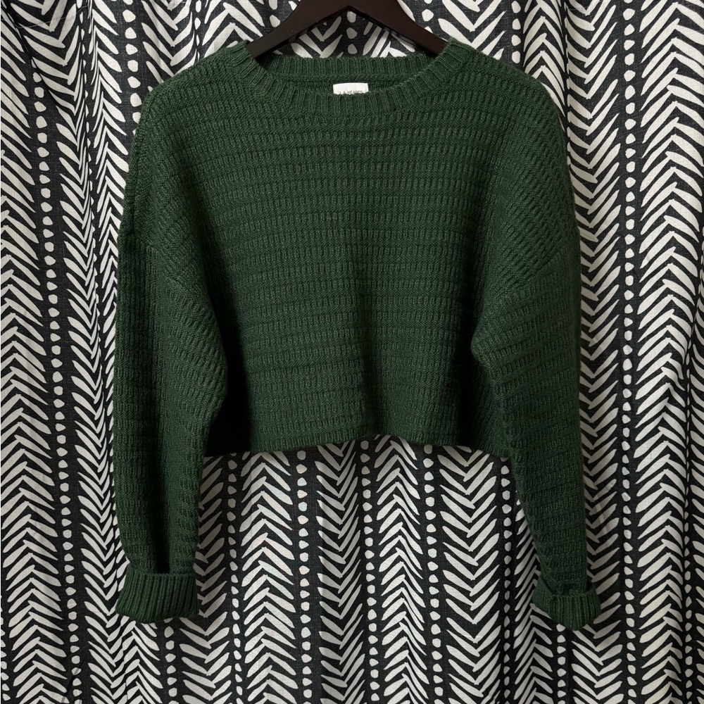 L.A. Hearts wool blend cropped sweater green
